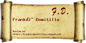 Frankó Domitilla névjegykártya